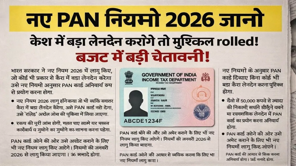 New PAN Card Rules 2026