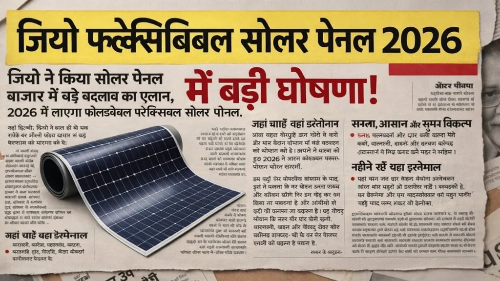 Jio Flexible Solar Panel 2026